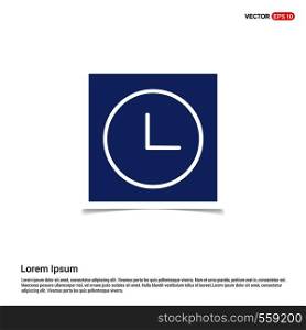 Time, clock icon - Blue photo Frame