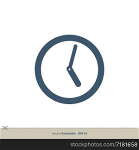 Time Clock Icon Vector Logo Template Illustration Design. Vector EPS 10.