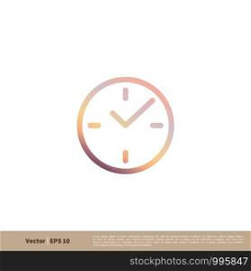 Time, Clock Icon Vector Logo Template Illustration Design. Vector EPS 10.