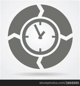 Time cycle web icon vector illustration.