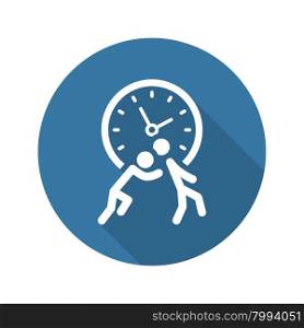 Time for Action Icon. Flat Design.. Time for Action Icon. Flat Design. Business Concept. Isolated Illustration.
