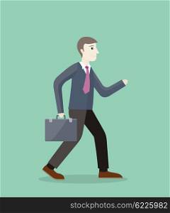 Time for invest, man with briefcase. Time investmen concept, finance and money, investor and stock market, business man invest gold, old gold money, banking treasure, roll dollar invest illustration