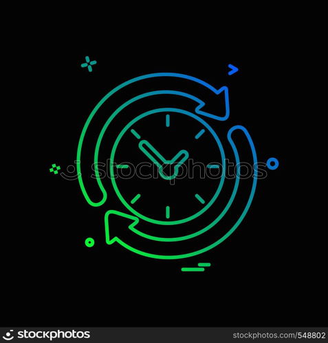 Time icon design vector
