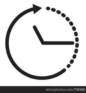 time icon on white background. clock icon. time icon flat style.