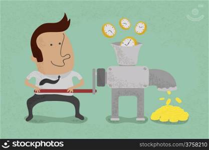 Time is equal to money , eps10 vector format