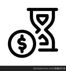 time is money, icon on isolated background