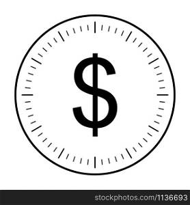 Time is money vector on white background