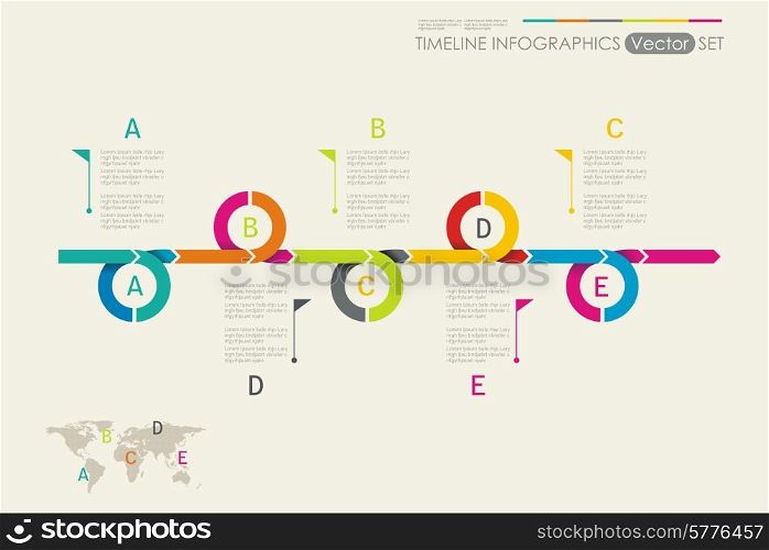 Time Line Design. Can be used for workflow layout; diagram; number options; step up options; web design; banner template; infographic, timeline.