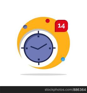 Time, Love, Wedding, Heart Abstract Circle Background Flat color Icon