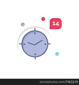 Time, Love, Wedding, Heart Flat Color Icon. Vector icon banner Template