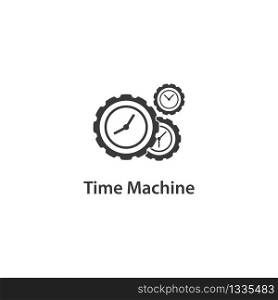 Time machine icon vector illustration template