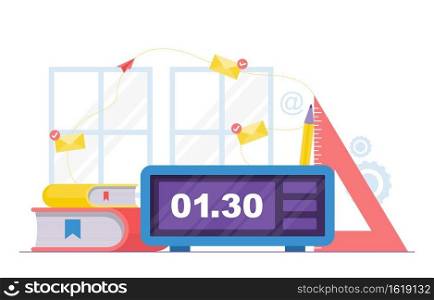 Time Management Business Strategy Working Fast Illustration