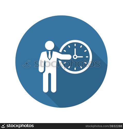 Time Management Icon. Business Concept. Flat Design. Isolated Illustration.. Time Management Icon. Business Concept. Flat Design.
