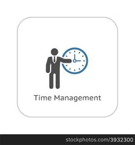 Time Management Icon. Business Concept. Flat Design. Isolated Illustration.. Time Management Icon. Business Concept. Flat Design.