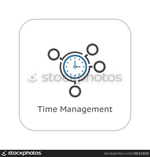 Time Management Icon. Business Concept. Flat Design. Isolated Illustration.. Time Management Icon. Business Concept.