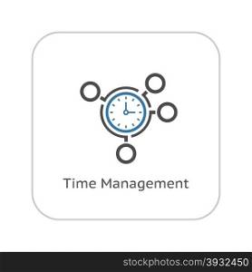 Time Management Icon. Business Concept. Flat Design. Isolated Illustration.. Time Management Icon. Business Concept.