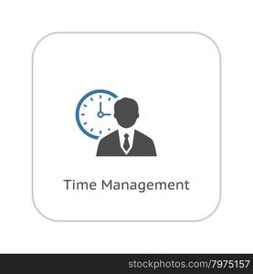 Time Management Icon. Business Concept. Flat Design. Isolated Illustration.. Time Management Icon. Business Concept. Flat Design.