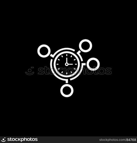 Time Management Icon. Business Concept.. Time Management Icon. Business Concept. Flat Design. Isolated Illustration