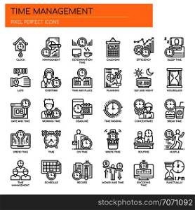 Time Management , Thin Line and Pixel Perfect Icons