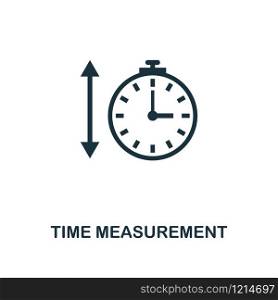 Time Measurement icon. Monochrome style design from measurement collection. UX and UI. Pixel perfect time measurement icon. For web design, apps, software, printing usage.. Time Measurement icon. Monochrome style design from measurement icon collection. UI and UX. Pixel perfect time measurement icon. For web design, apps, software, print usage.