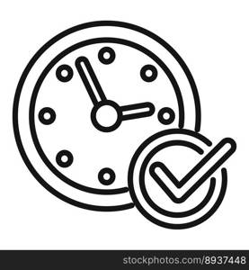 Time purpose icon outline vector. Social passion. Corporate mission. Time purpose icon outline vector. Social passion