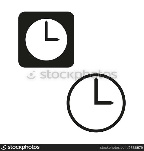 Time sybmol. Clock icon. Vector illustration. EPS 10. Stock image.. Time sybmol. Clock icon. Vector illustration. EPS 10.