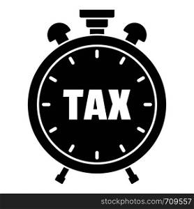 Time tax icon. Simple illustration of time tax vector icon for web. Time tax icon, simple style