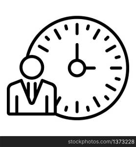 Time to recruitment icon. Outline time to recruitment vector icon for web design isolated on white background. Time to recruitment icon, outline style