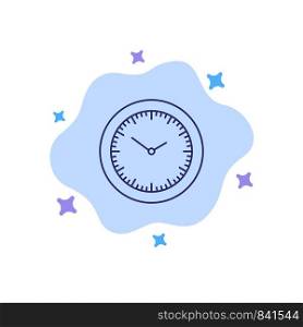 Time, Watch, Minutes, Timer Blue Icon on Abstract Cloud Background
