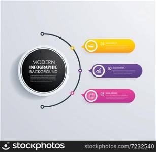 Timeline 3 infographic design vector and marketing icons.Can be used for workflow layout, diagram, data, options, banner, web design.