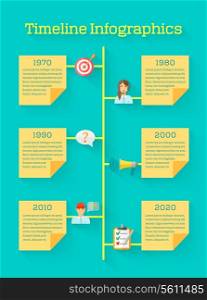 Timeline business infographic with feedback icons vector illustration