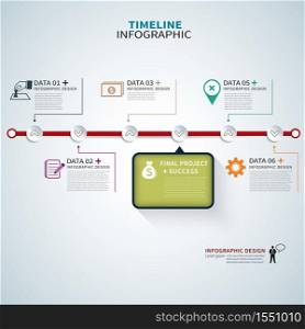timeline infographic label tab index template
