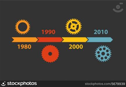Timeline Infographic Template for Business Vector Illustration.