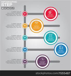 Timeline infographics design template with options, process diagram, vector eps10 illustration