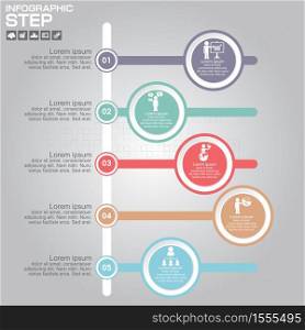 Timeline infographics design template with options, process diagram, vector eps10 illustration