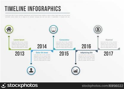 Timeline Infographics. Timeline infographics template, workflow, process infographics, vector eps10 illustration