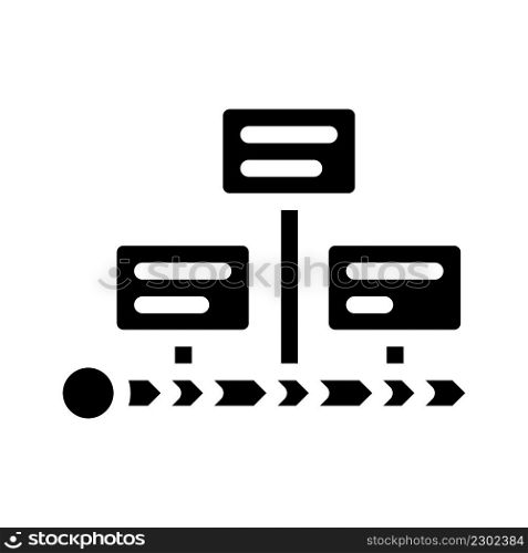 timeline management glyph icon vector. timeline management sign. isolated contour symbol black illustration. timeline management glyph icon vector illustration