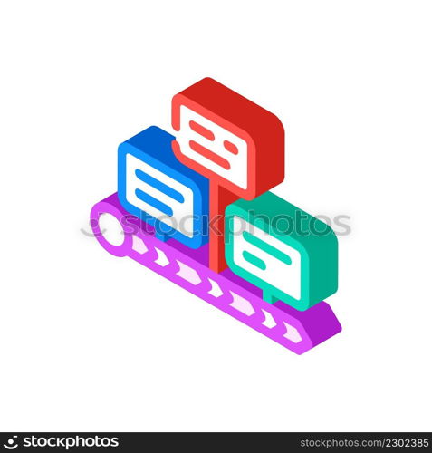 timeline management isometric icon vector. timeline management sign. isolated symbol illustration. timeline management isometric icon vector illustration