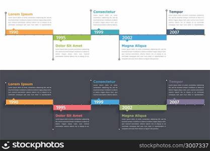 Timeline. Timeline infographics template, flowchart, workflow or process infographics, vector eps10 illustration