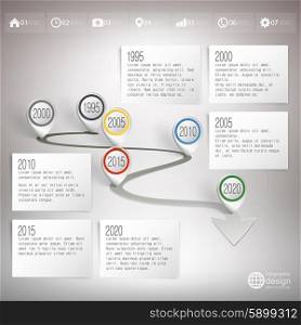 Timeline with pointer marks. Infographic for business design and website template.. Timeline with pointer marks. Infographic for business design and website template