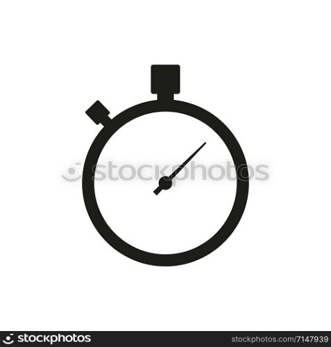 Timer icon on white background. Deadline icon symbol. Stopwatch symbol. Vector countdown circle clock counter timer. Fast time icon. Circle arrow icon. EPS 10