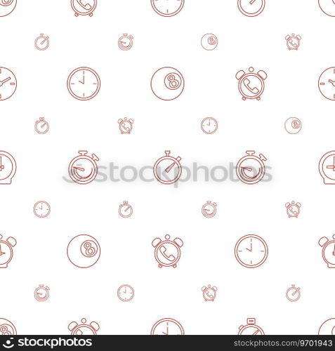 Timer icons pattern seamless white background Vector Image