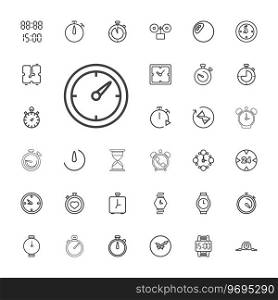 Timer icons Royalty Free Vector Image