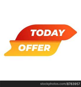Timer offer today icon cartoon vector. Super price. Event save. Timer offer today icon cartoon vector. Super price