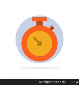 Timer, Stopwatch, Watch, Time Abstract Circle Background Flat color Icon