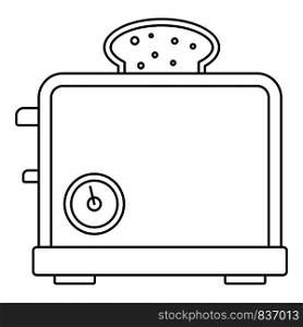 Timer toaster icon. Outline timer toaster vector icon for web design isolated on white background. Timer toaster icon, outline style