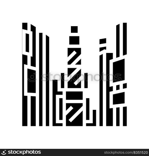 times square glyph icon vector. times square sign. isolated symbol illustration. times square glyph icon vector illustration