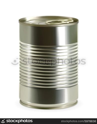 Tin can, detailed photo realistic vector