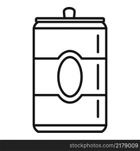 Tin can drink icon outline vector. Food snack. Granola energy. Tin can drink icon outline vector. Food snack