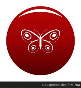 Tiny butterfly icon. Simple illustration of tiny butterfly vector icon for any design red. Tiny butterfly icon vector red